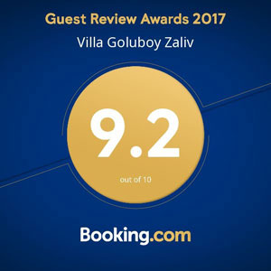 Отель в Крыму Вилла Голубой залив получил сертификацию от Booking.com